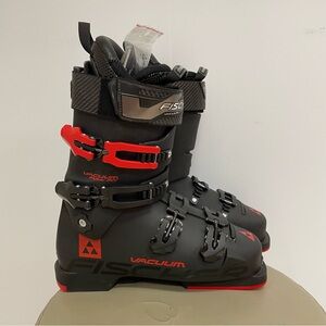 FISCHER VACUUM RC4 110 FULL FIT SKI BOOTS SZ MENS 9 1/2 BLACK & RED